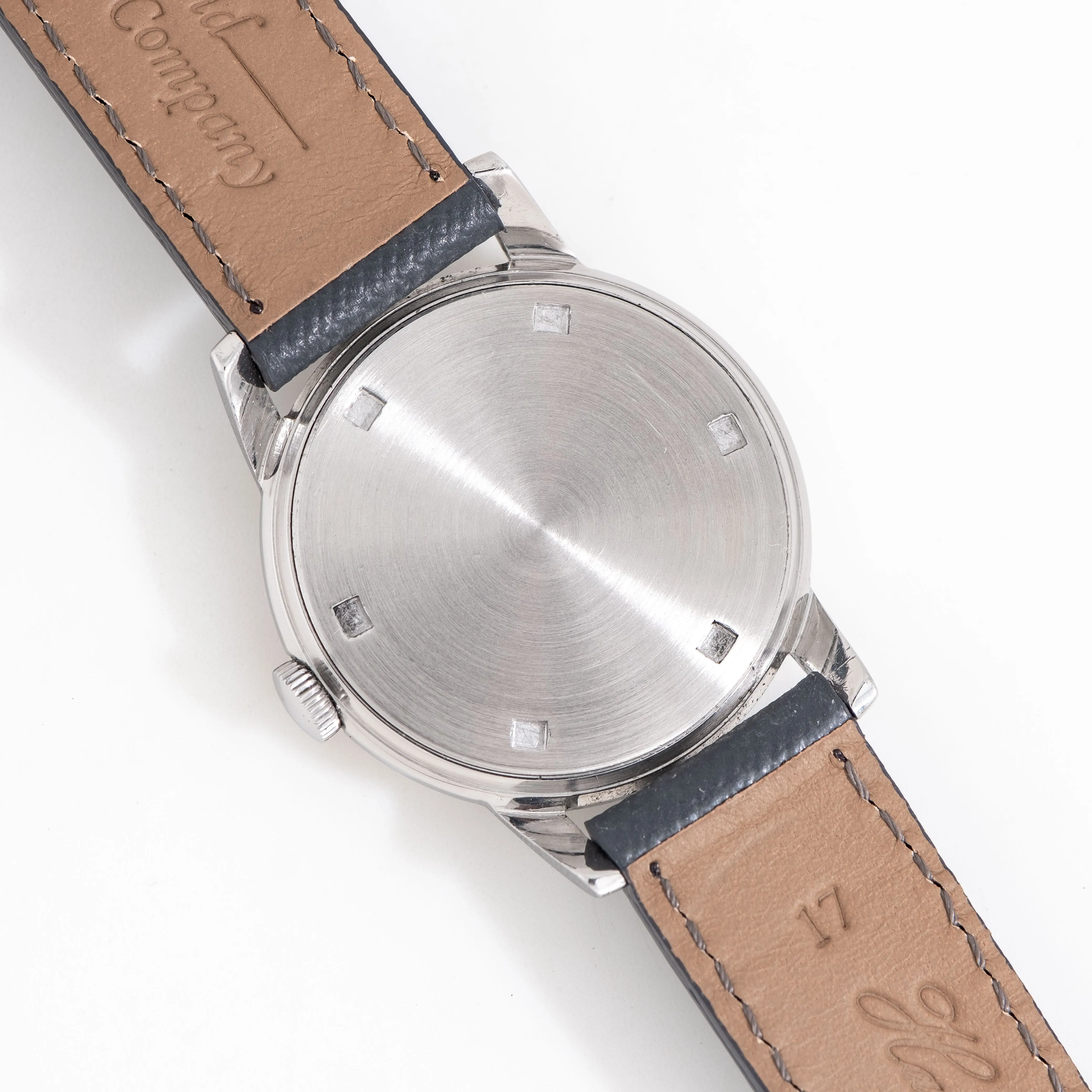 1960's Vintage Wittnauer Ref. 426 Waffle Dial Stainless Steel Watch (# 15217)