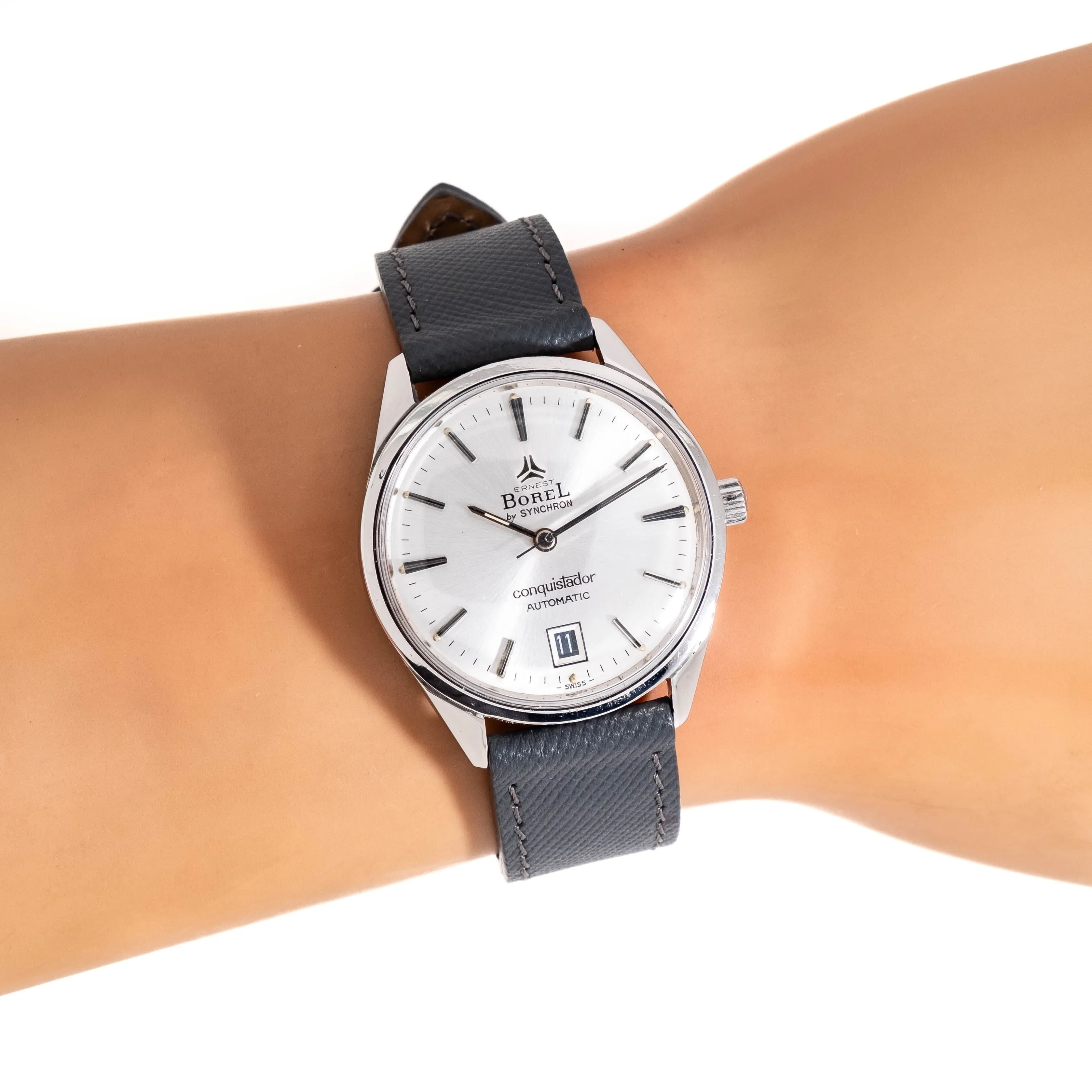 1970's Ernest Borel by Synchron Conquistador Automatic Ref. 58 004 56 Stainless Steel Watch (# 14912)
