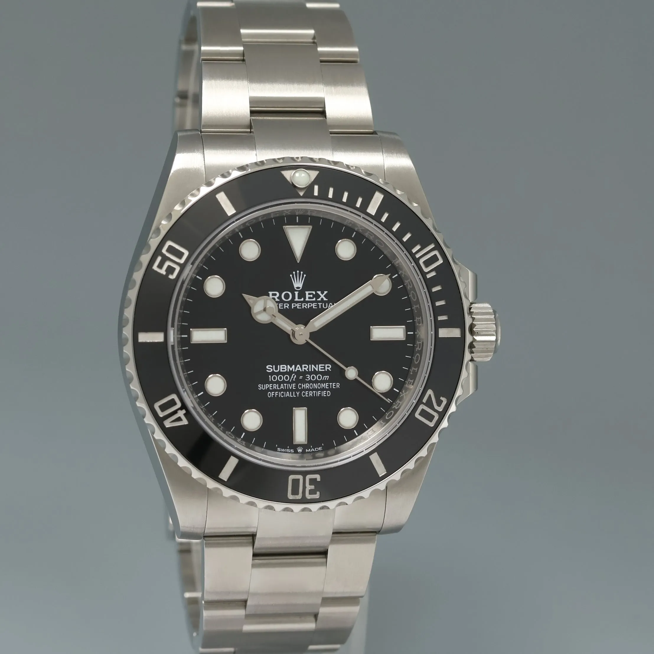 2021 NEW PAPERS Rolex Submariner 41mm Black Ceramic 124060LN No Date Watch Box