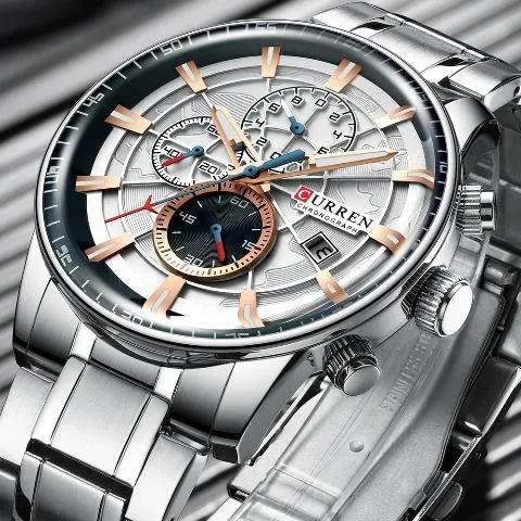 Curren New Chronograph Watch (Dial 4.7cm) - CUR187