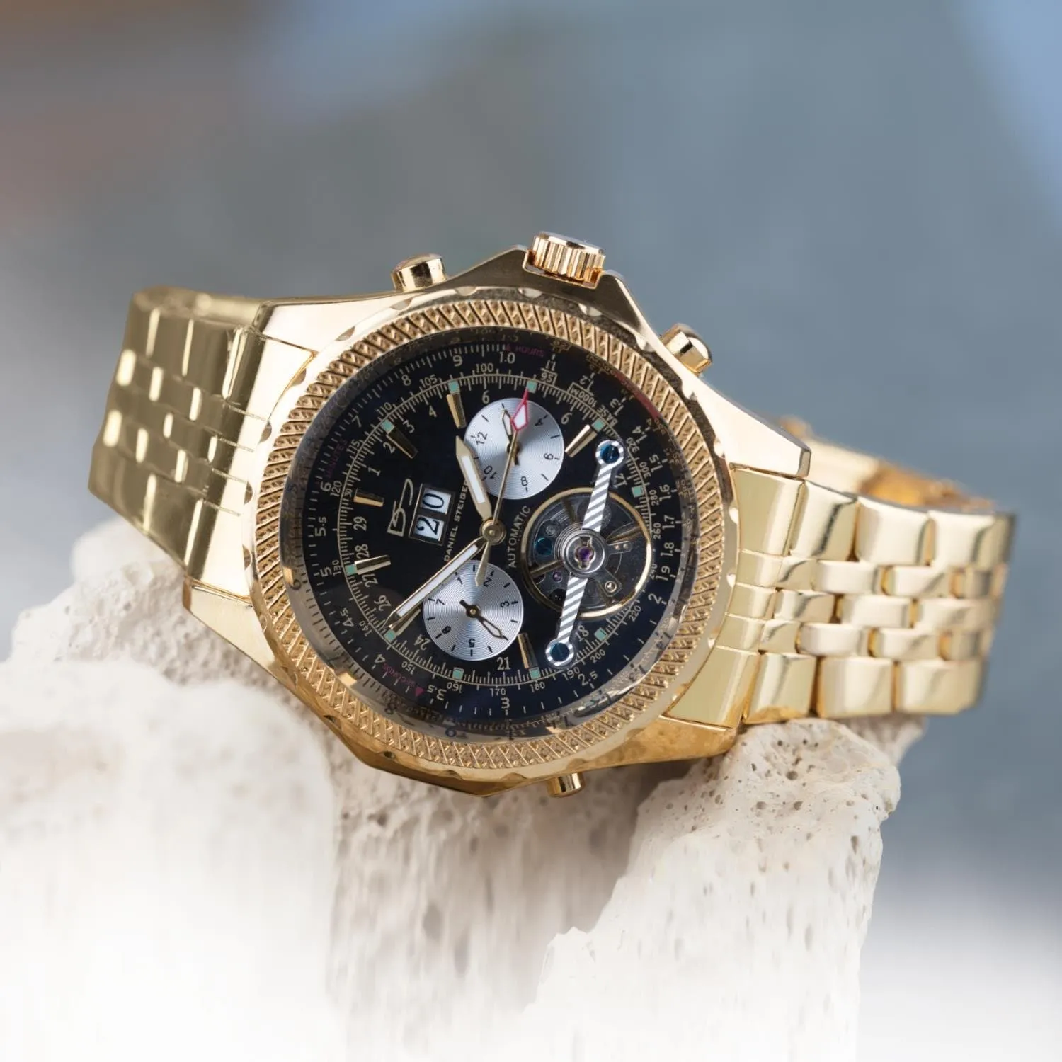 Enduro Tourbillon Style Automatic Black Men's Watch