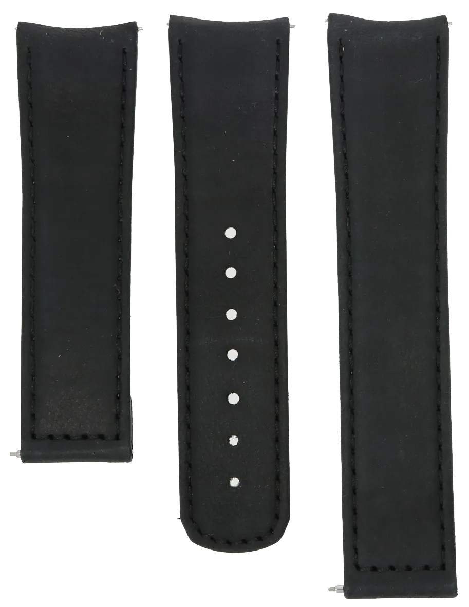 Formex Essence Deployant Black Leather Strap 22mm