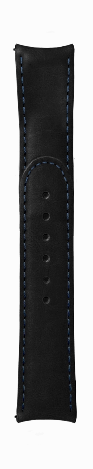 Formex Essence Deployant Black/Blue Leather Strap 22mm