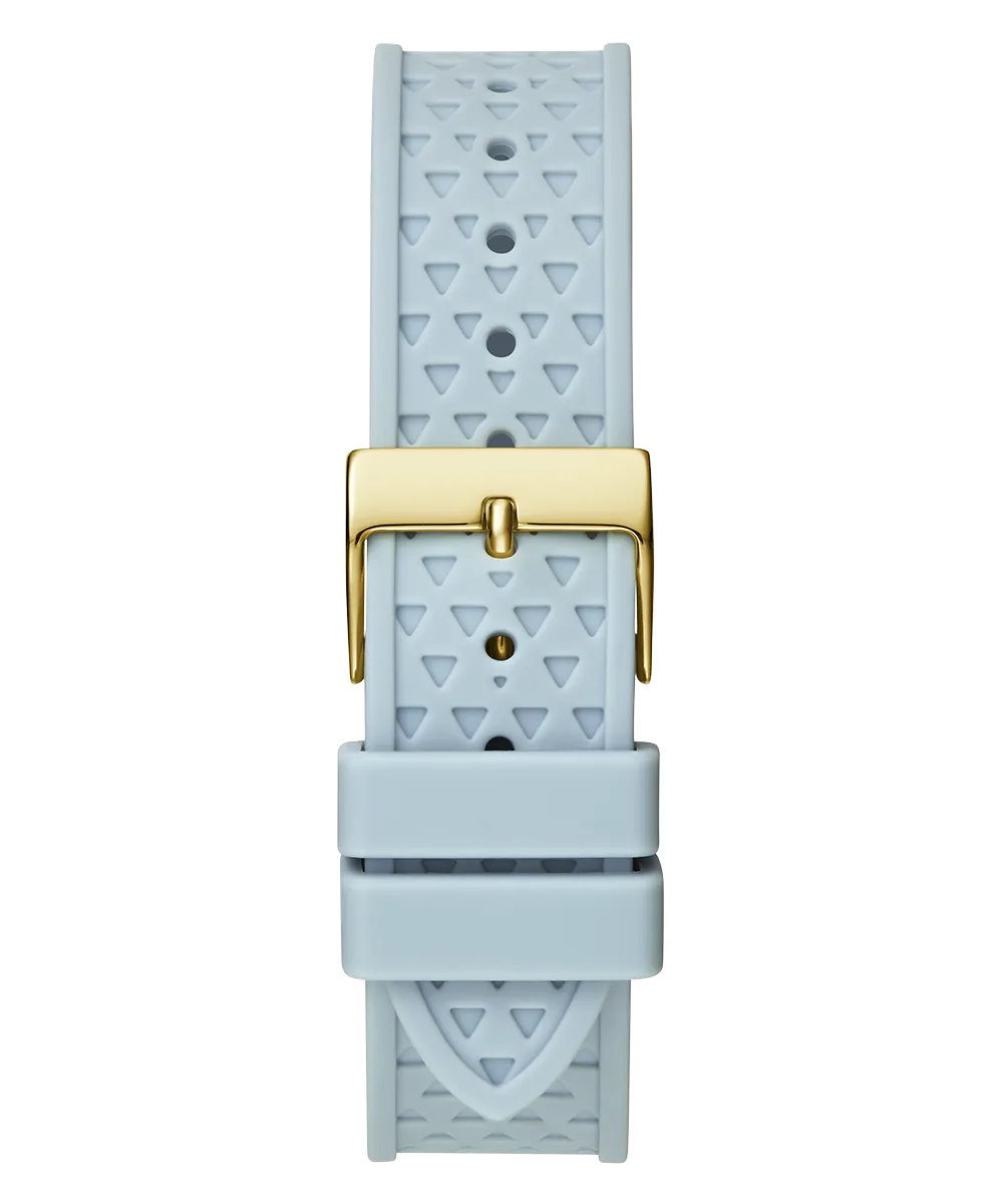 GUESS Ladies Light Blue Gold Tone Multi-function Watch