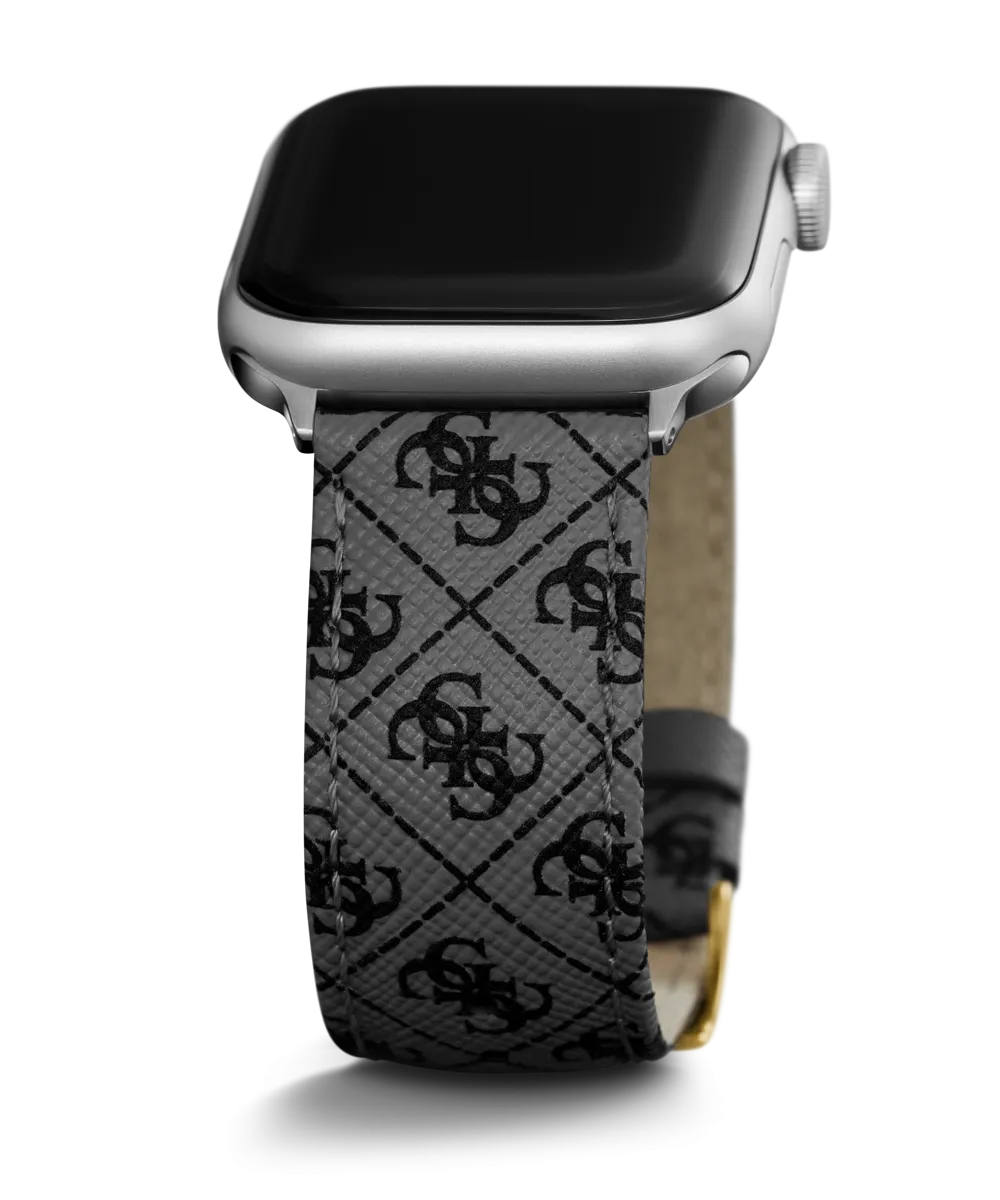 GUESS Logo Leather Band for Apple 42-44 mm Watch