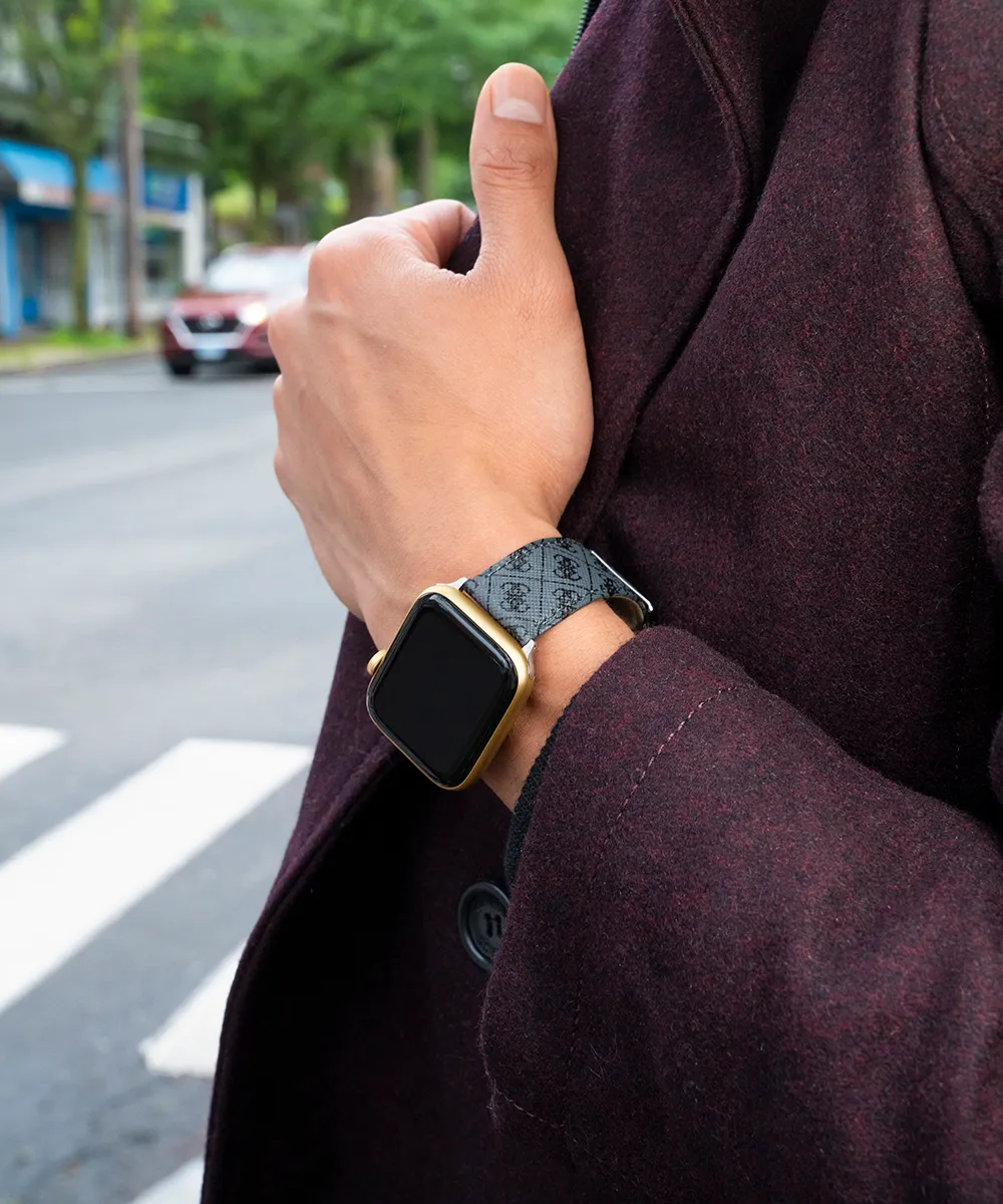 GUESS Logo Leather Band for Apple 42-44 mm Watch