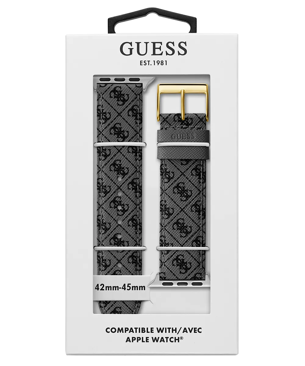 GUESS Logo Leather Band for Apple 42-44 mm Watch