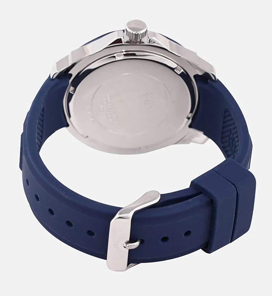 Guess Trade Blue Silicone Strap Men's Watch W0967G2