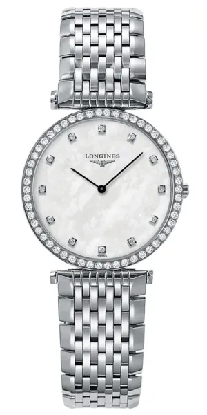 Longines La Grande Classique Diamonds Mother-of-Pearl Dial Stainless Steel Womens Watch L4.513.0.87.6