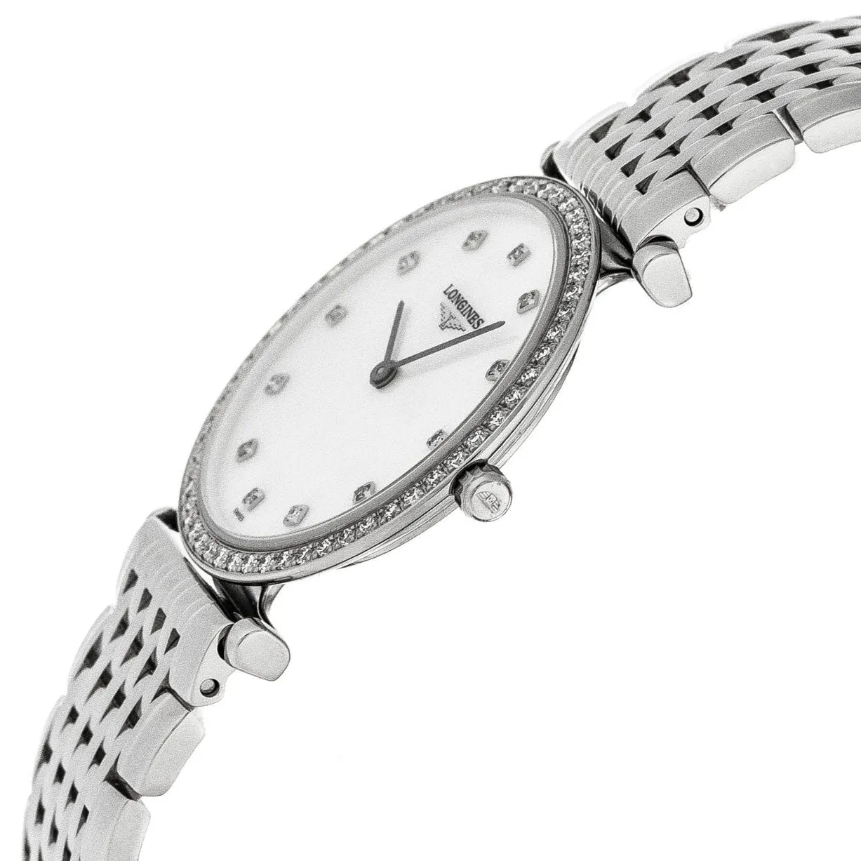 Longines La Grande Classique Diamonds Mother-of-Pearl Dial Stainless Steel Womens Watch L4.513.0.87.6