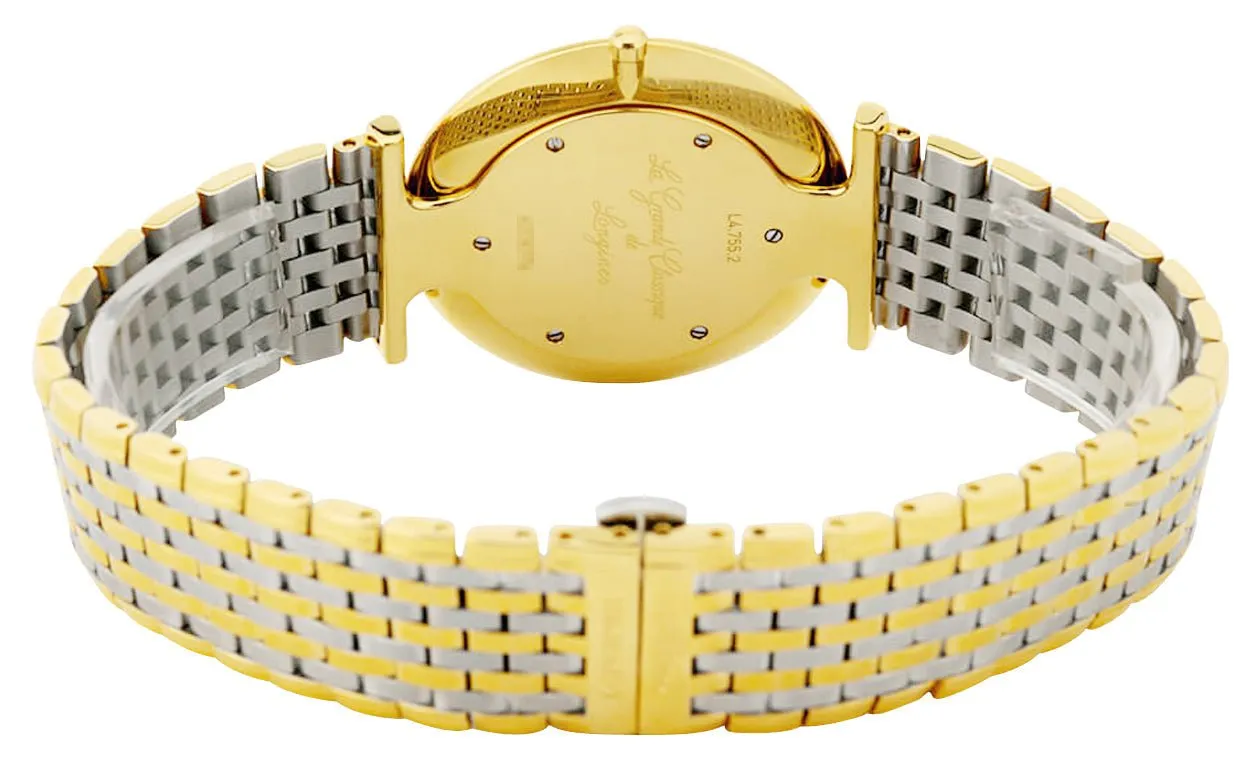 Longines La Grande Classique Yellow Gold PVD and Stainless Steel Gold-Tone Dial Quartz Unisex Watch L4.755.2.32.7