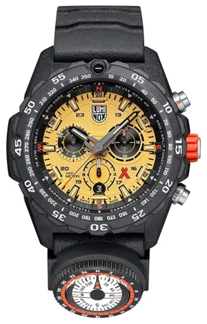 Luminox Bear Grylls Survival Chronograph CARBONOX Yellow Dial Black Rubber Strap Compass Date Divers Quartz Mens Watch XB.3745