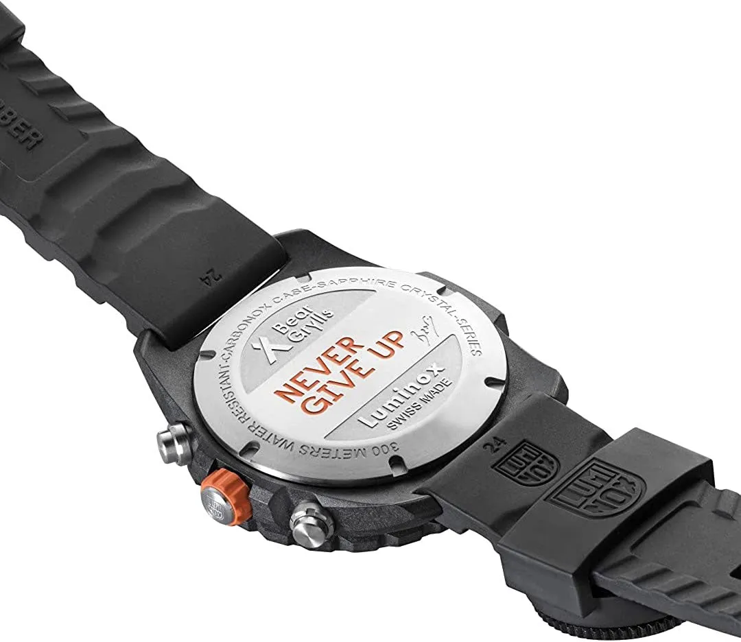 Luminox Bear Grylls Survival Chronograph CARBONOX Yellow Dial Black Rubber Strap Compass Date Divers Quartz Mens Watch XB.3745