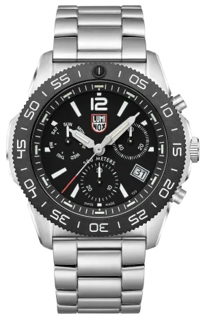 Luminox Pacific Diver Chronograph Stainless Steel Black Dial Day/Date Divers Quartz Mens Watch XS.3142