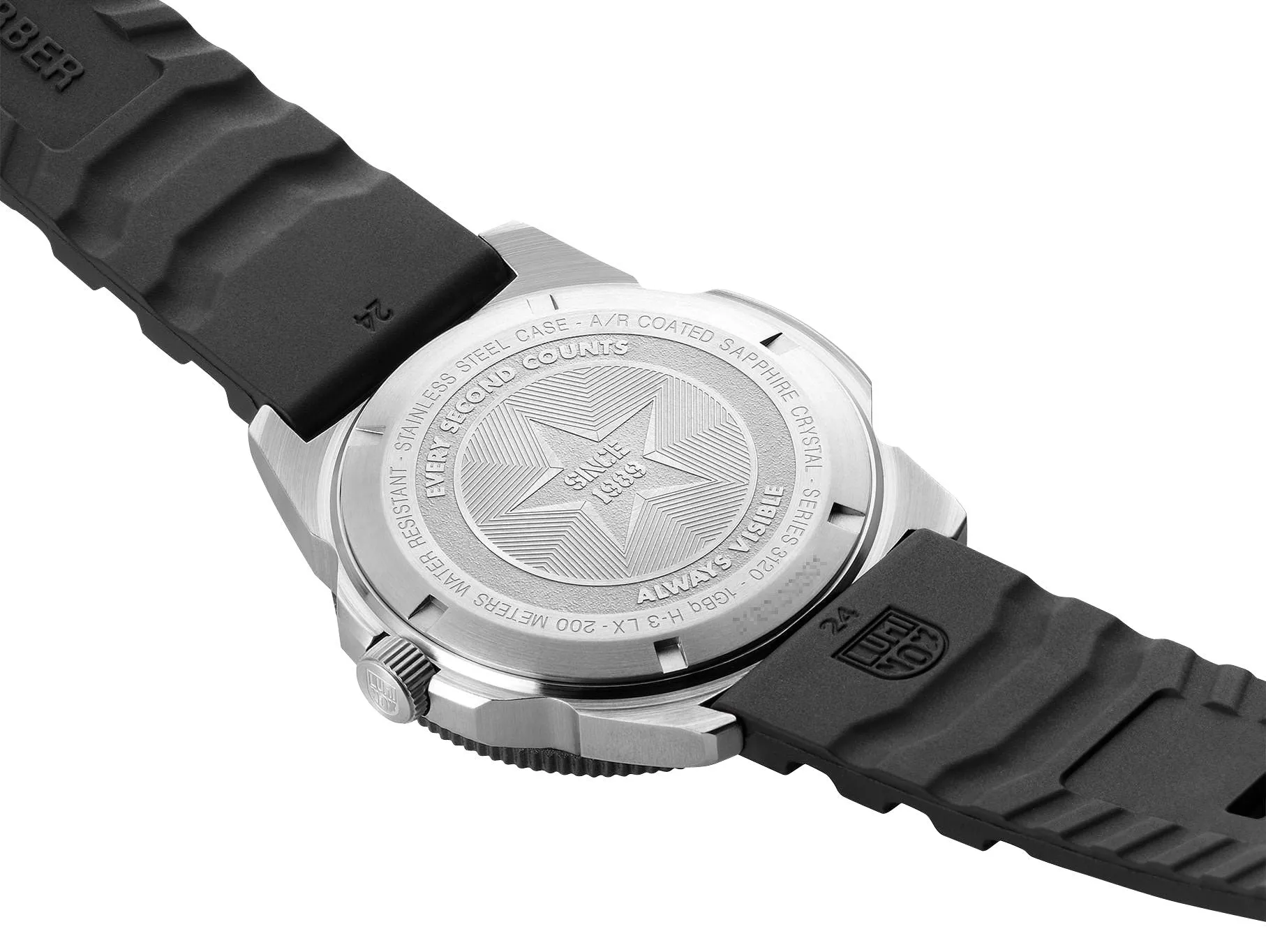 Luminox Pacific Diver Stainless Steel Black Dial Black Rubber Strap Date Divers Quartz Mens Watch XS.3121