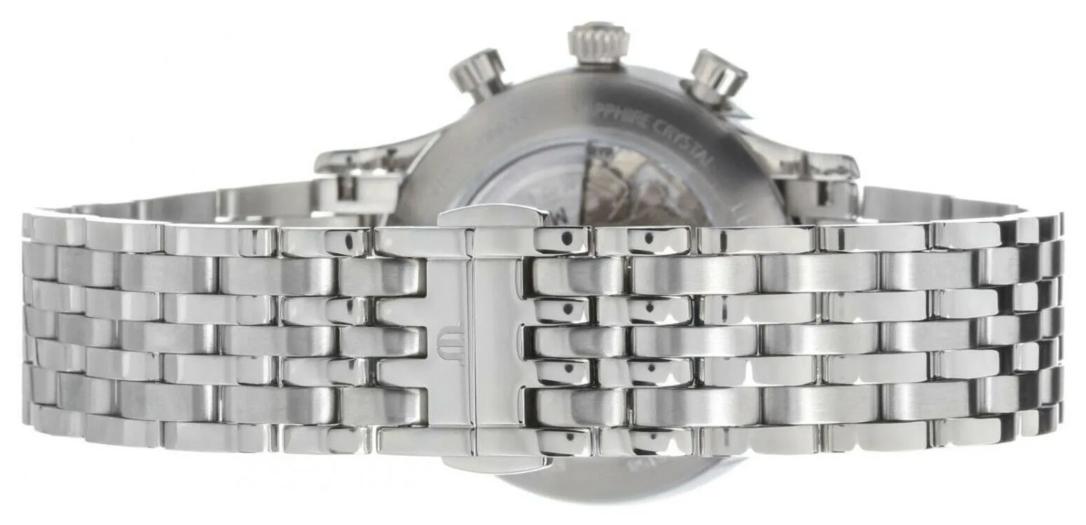 Maurice Lacroix Les Classiques Automatic Chronograph Mens Watch Silver Dial Date LC6158-SS002-130-1