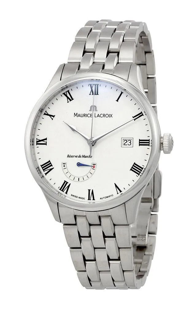 Maurice Lacroix Masterpiece Reserve de Marche Automatic Steel Mens Watch Date MP6807-SS002-112-1