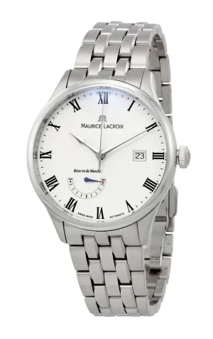 Maurice Lacroix Masterpiece Reserve de Marche Automatic Steel Mens Watch Date MP6807-SS002-112-1