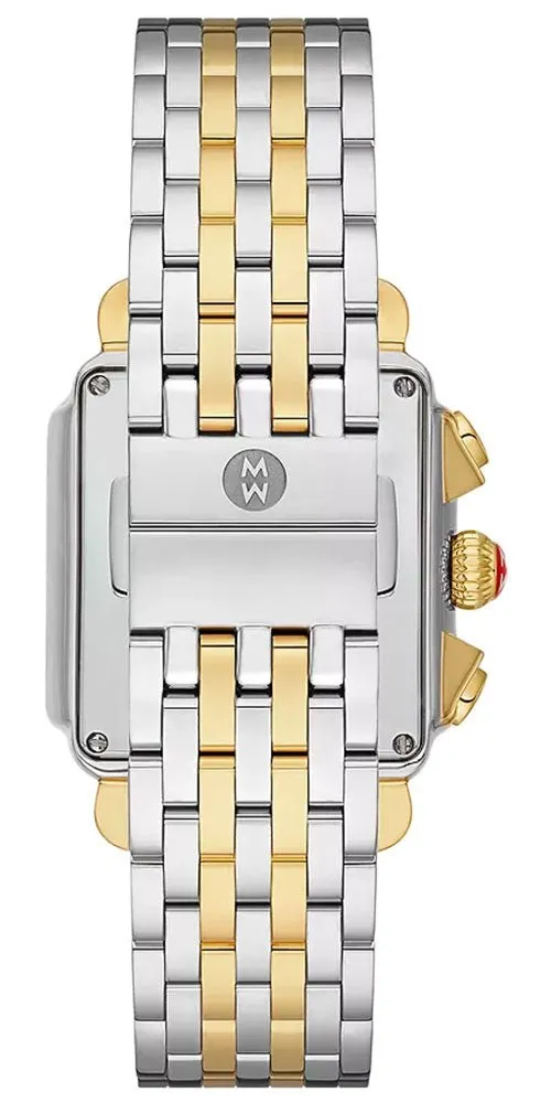 Michele Deco Chronograph Date Two-Tone Stainless Steel & Diamonds Womens Watch MWW06A000779