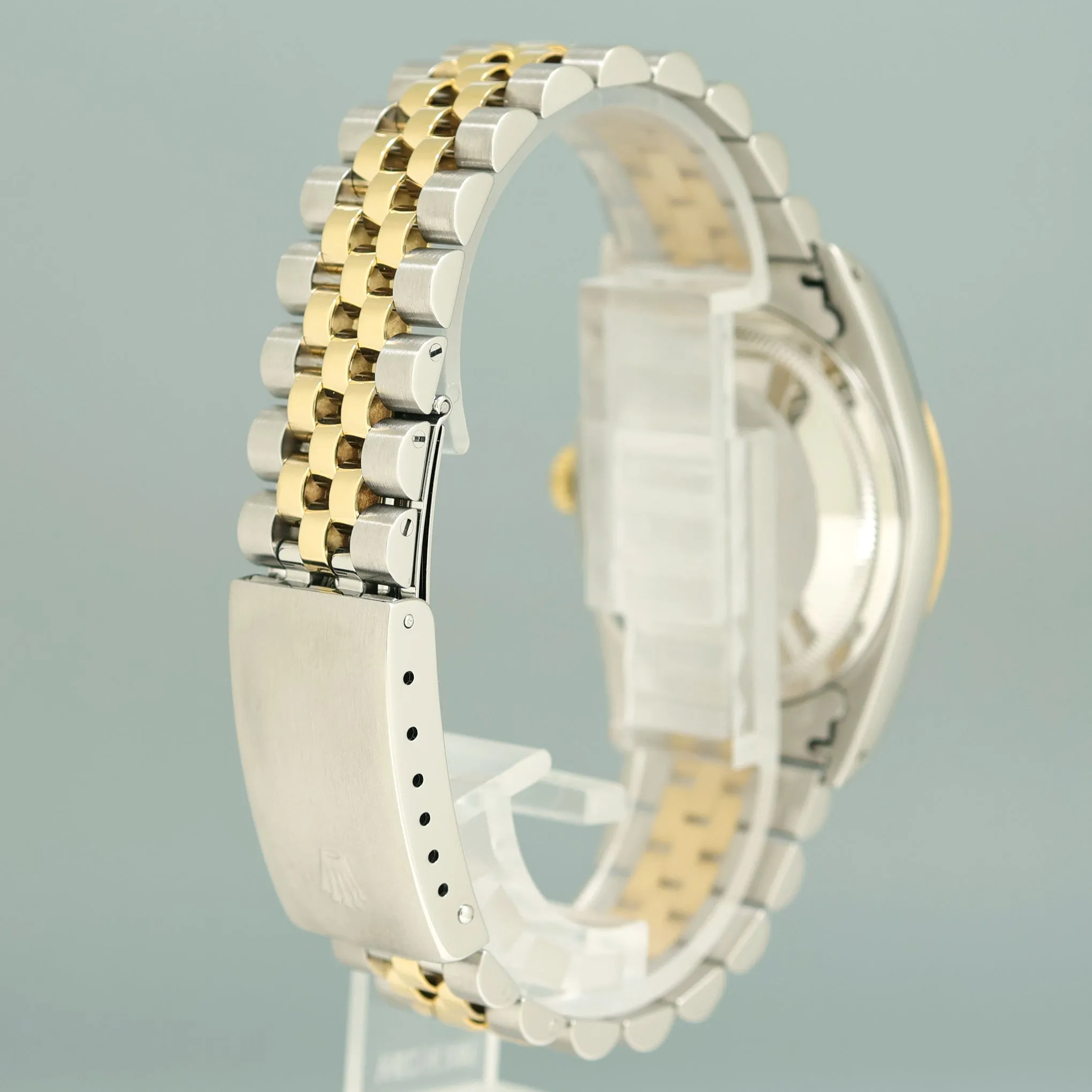MINT Rolex DateJust 16233 Champagne Stick Jubilee Yellow Gold Two Tone 36mm Watch
