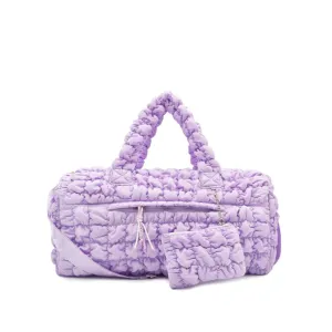 Miss Gwen's OMG Accessories Quilted Scrunchies Large Duffle Bag-Purple