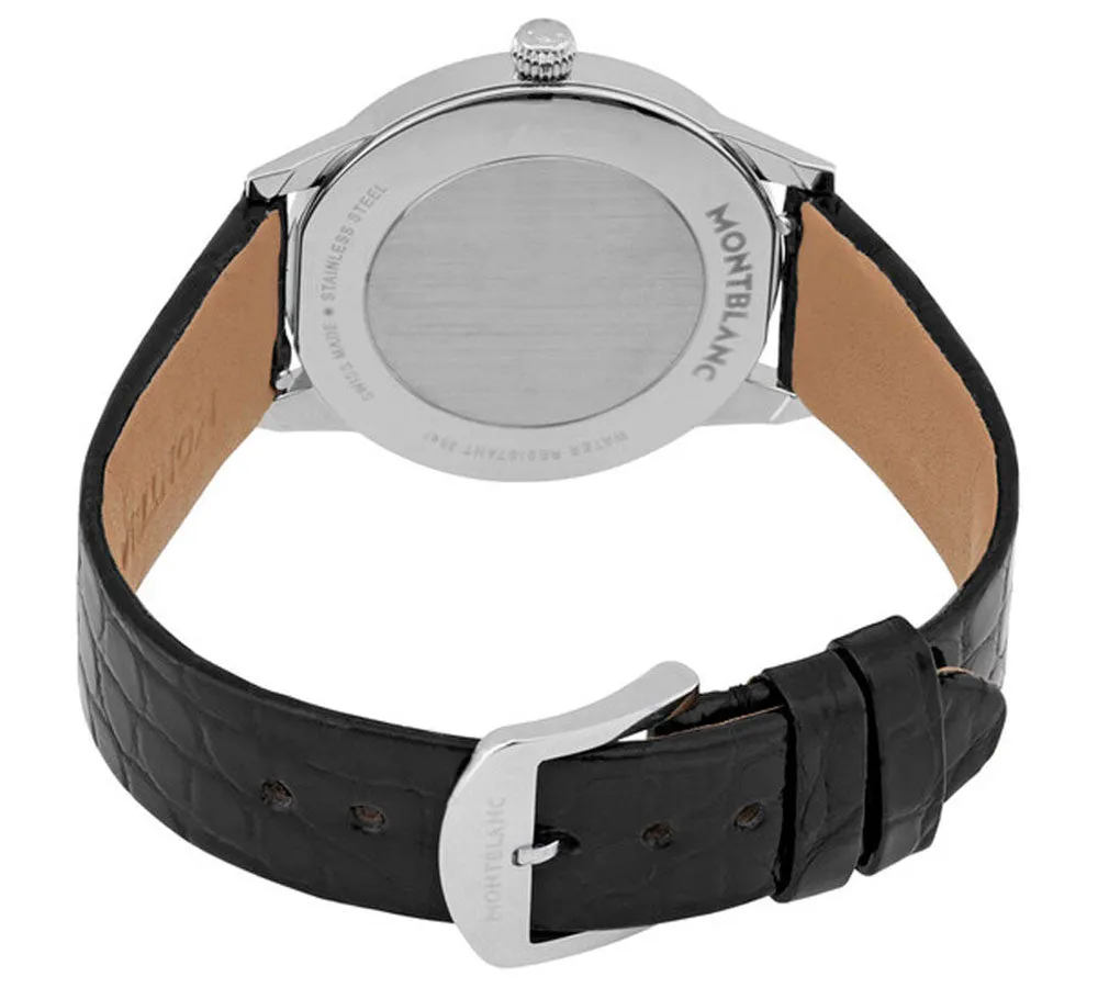 Montblanc Boheme Sterling Silver Quartz White/Silver Dial Womens Strap Watch 123868