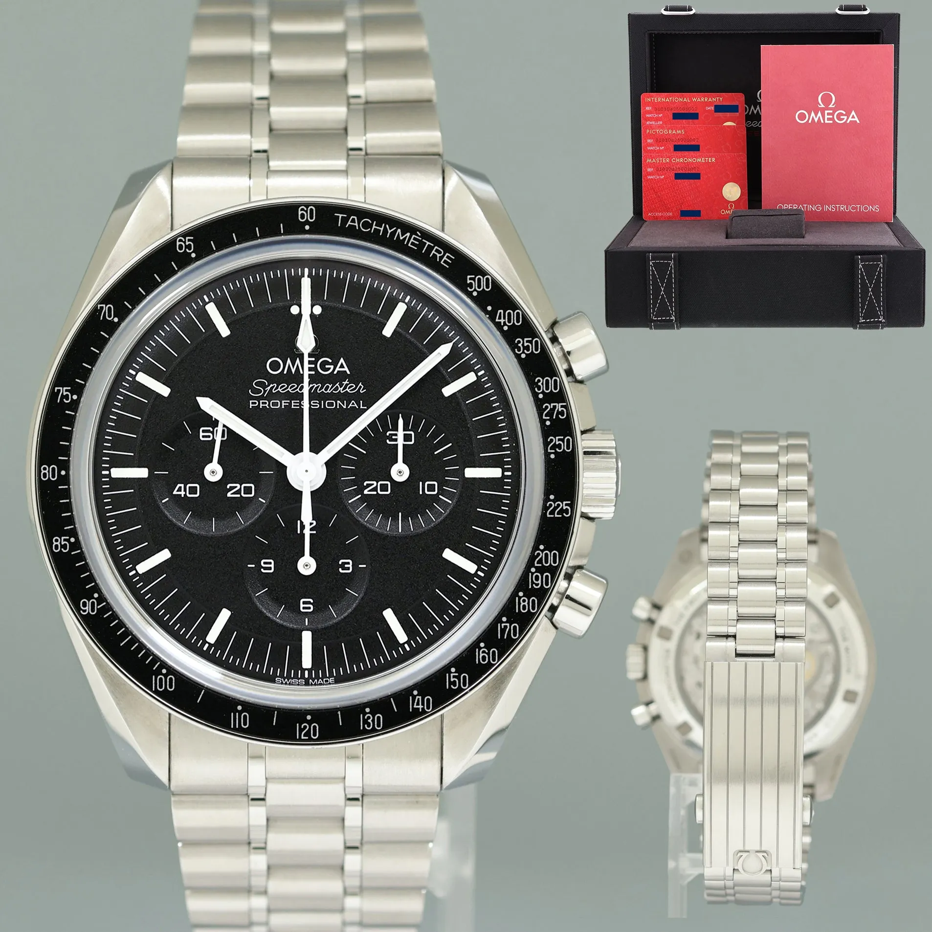 NEW 2024 PAPERS Omega Speedmaster 310.30.42.50.01.002 Sapphire Sandwich Watch Box