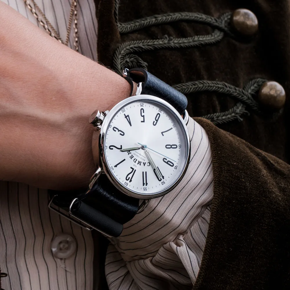 No.88 Steel and Black Leather