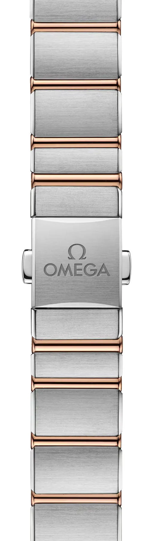 Omega Constellation Stainless Steel & 18K Rose Gold Silver Dial Diamonds Quartz Womens Watch 131.25.25.60.52.001