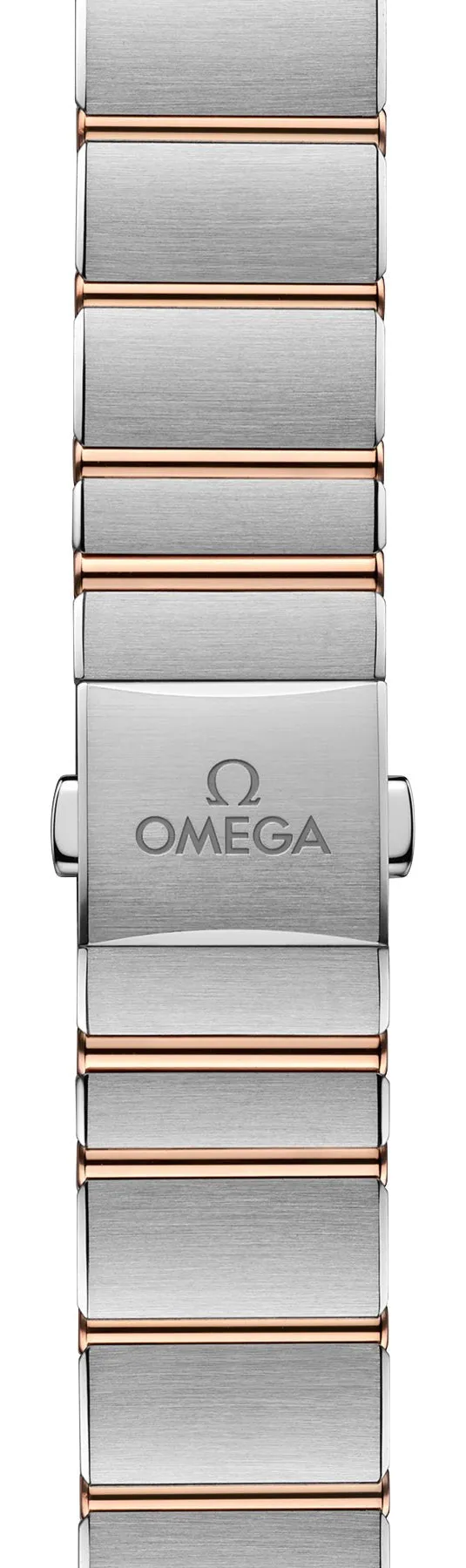 Omega Constellation Stainless Steel & 18K Rose Gold Silver Dial Diamonds Quartz Womens Watch 131.25.28.60.52.001