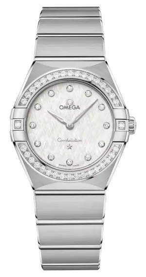Omega Constellation Stainless Steel Silver Dial Diamonds Quartz Womens Watch 131.15.28.60.52.001