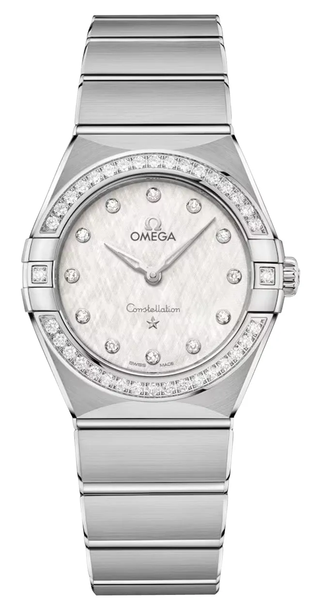 Omega Constellation Stainless Steel Silver Dial Diamonds Quartz Womens Watch 131.15.28.60.52.001