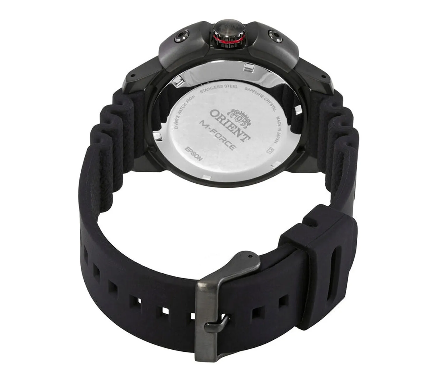 Orient M-Force Automatic Black Steel Rubber Strap Date Divers Mens Watch RA-AC0L03B00B