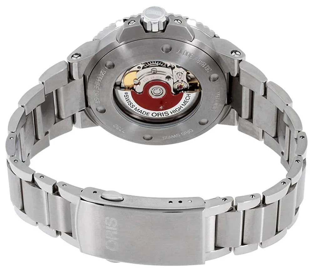 Oris Aquis Automatic Titanium Grey Dial Date Divers Mens Watch 733 7730 7153-MB