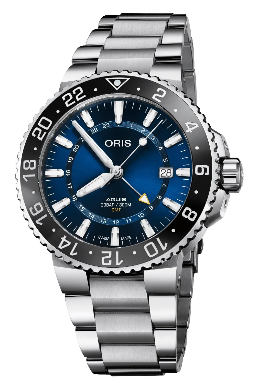 Oris Aquis GMT Date Automatic Stainless Steel Blue Dial Divers Mens Watch 798 7754 4135-07 8 24 05PEB