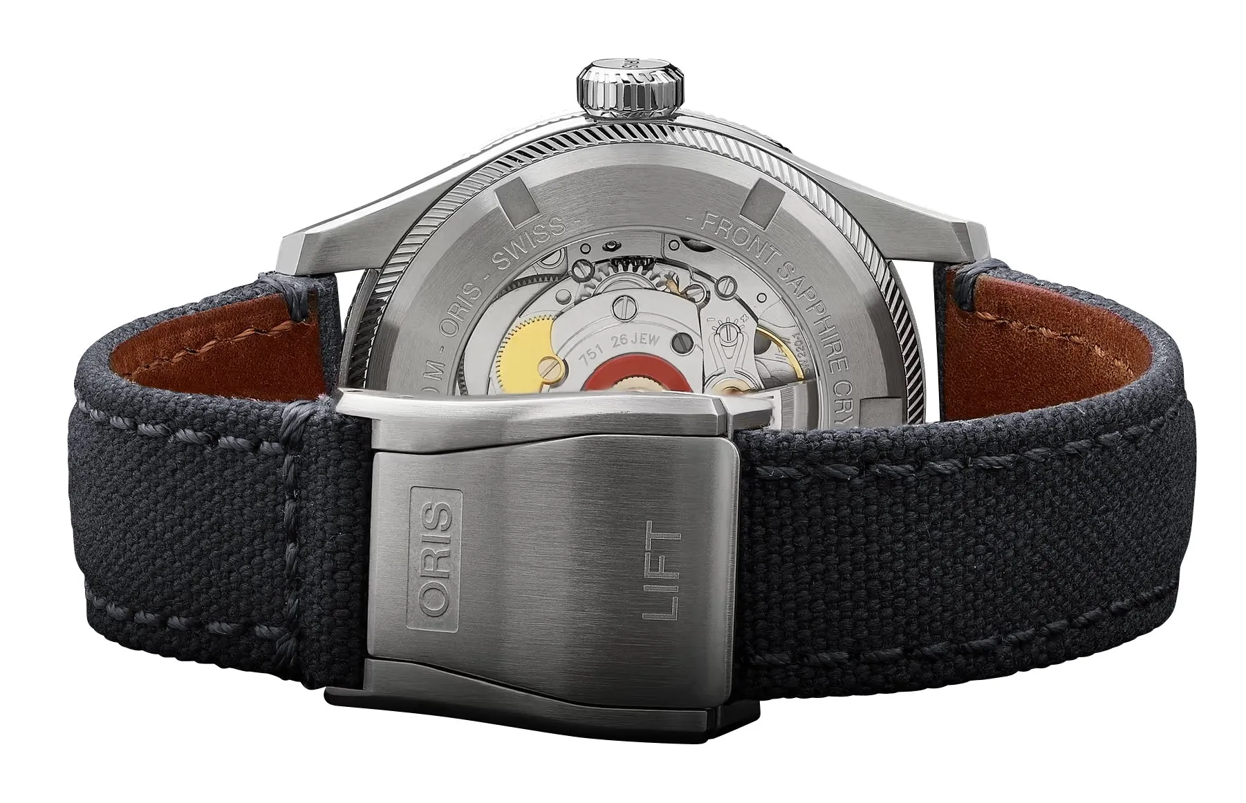 Oris Big Crown ProPilot Automatic Stainless Steel Blue Dial Gray Textile Strap Date Mens Watch 751 7761 4065-07 3 20 05LC