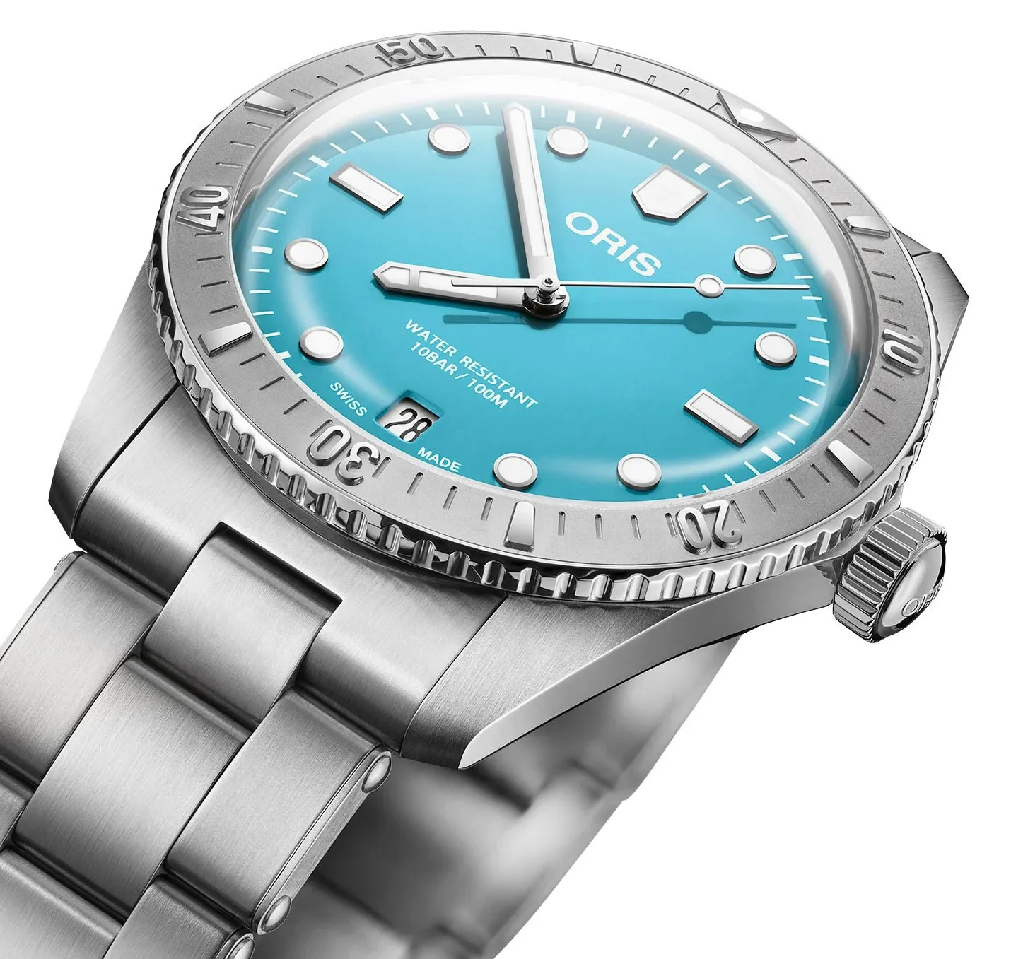 Oris Divers Sixty-Five Cotton Candy Automatic Stainless Steel Blue Dial Date Unisex Watch 733 7771 4055-07 8 19 18