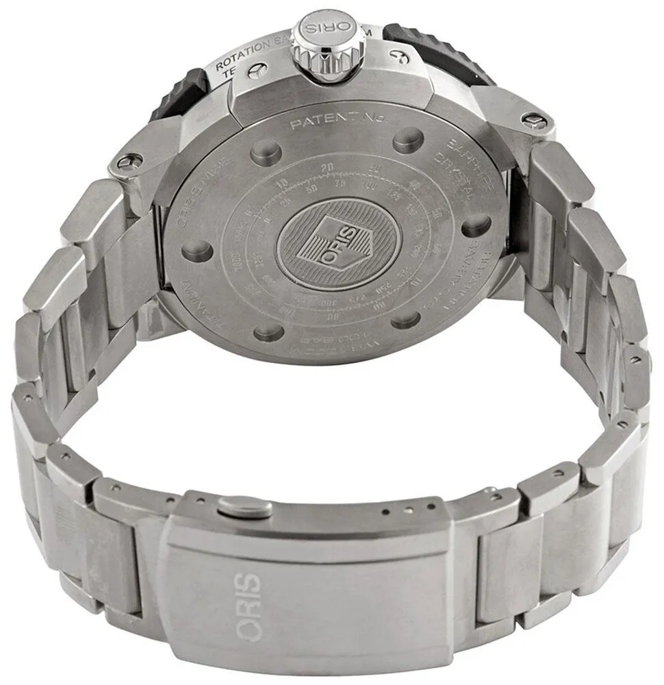 Oris ProDiver GMT Automatic Titanium Black Dial Date Divers Mens Watch 748 7748 7154-MB
