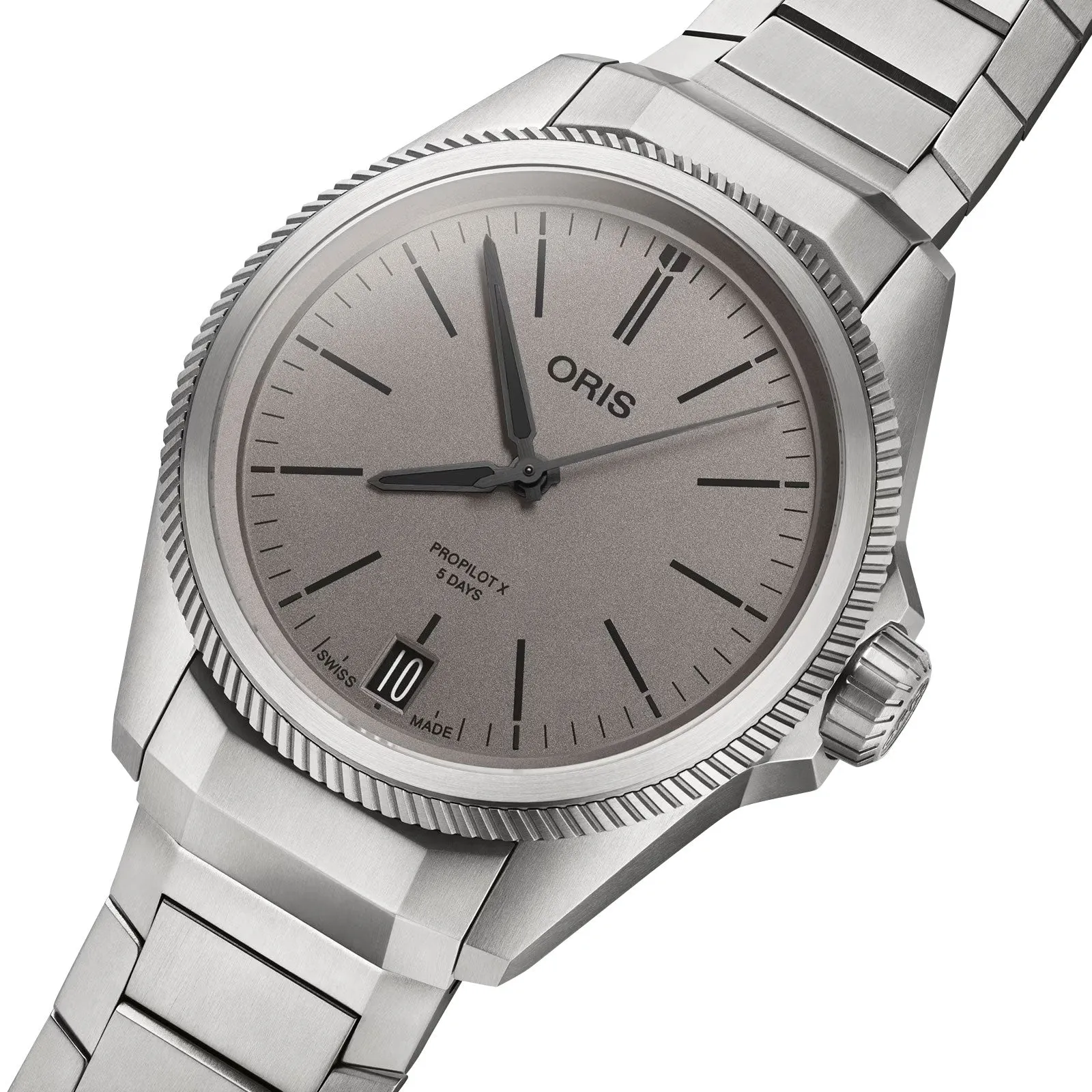 Oris ProPilot X Calibre 400 Automatic Titanium Gray Dial Date Mens Watch 400 7778 7153-07 7 20 01TLC
