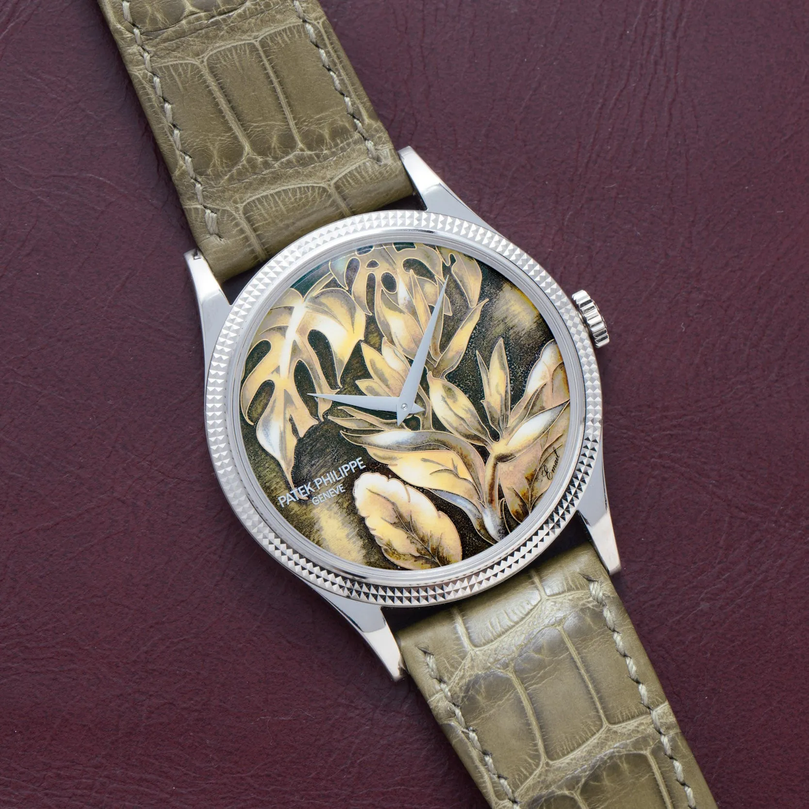 Patek Philippe Calatrava Cloisonné 'Tropical Leaves II'