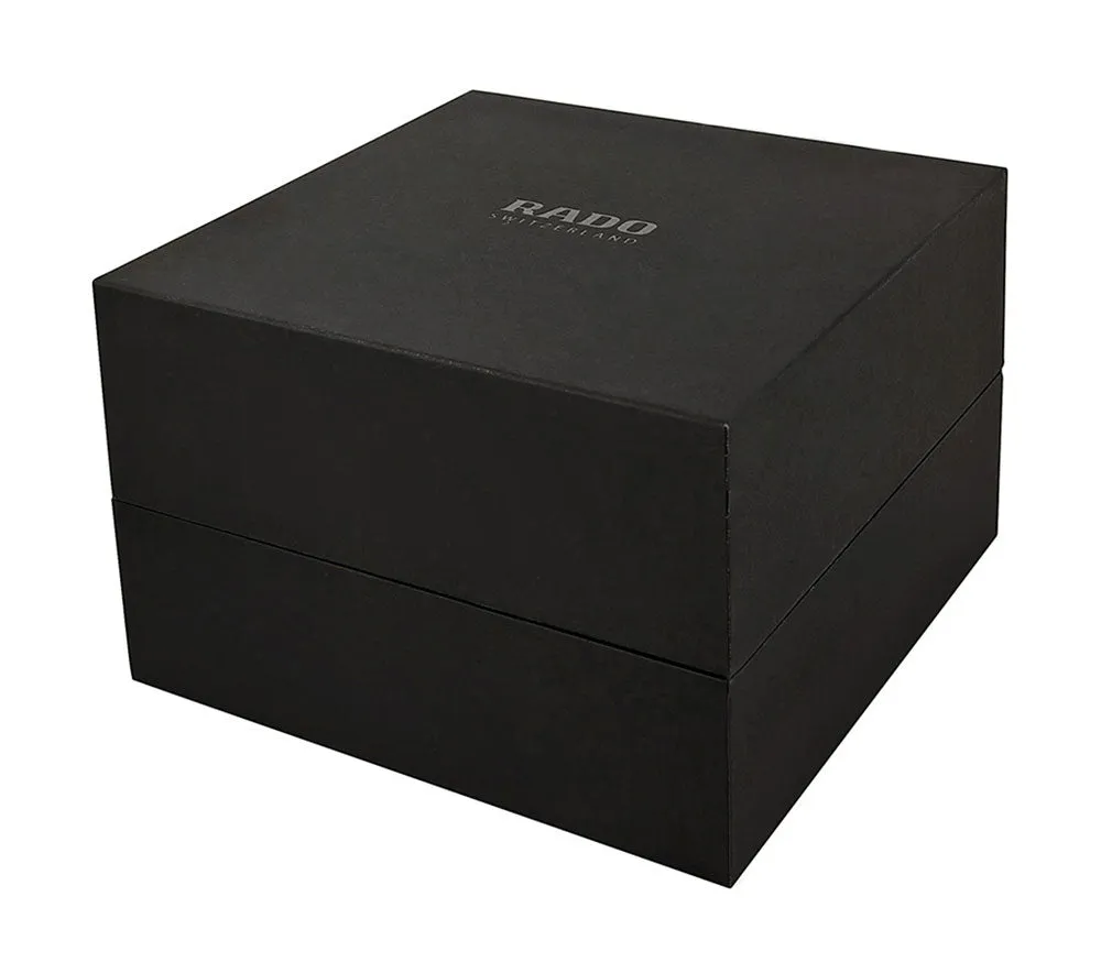 Rado D-Star XL Ceramos Quartz Analog Light Silver Dial Date Steel Men's Dress Watch R15943123