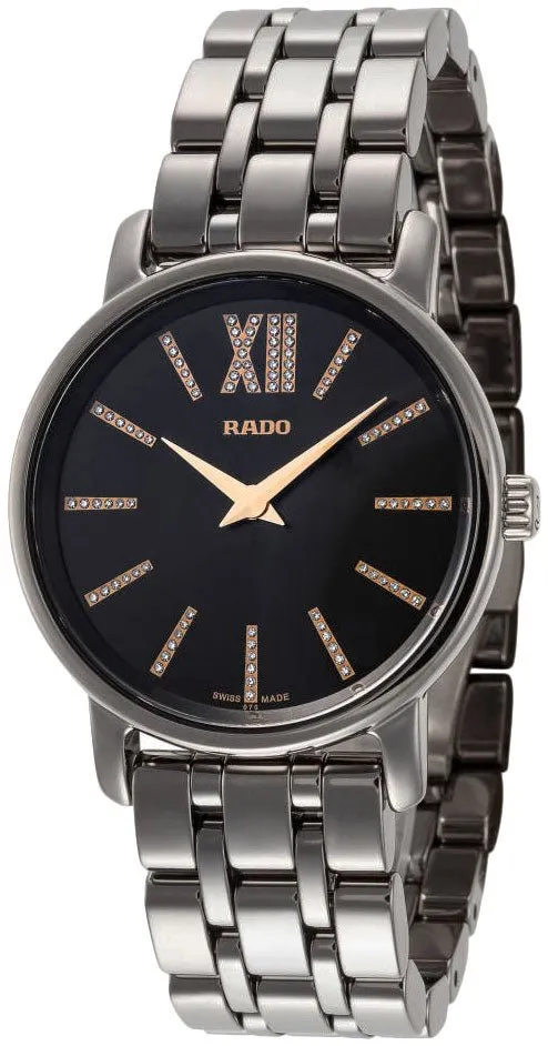 Rado DiaMaster Mini R14064707 Ceramic Womens Watch Deployment Clasp Analog Dial Bracelet Strap Quartz