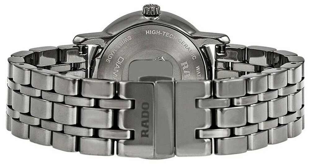 Rado DiaMaster Mini R14064707 Ceramic Womens Watch Deployment Clasp Analog Dial Bracelet Strap Quartz