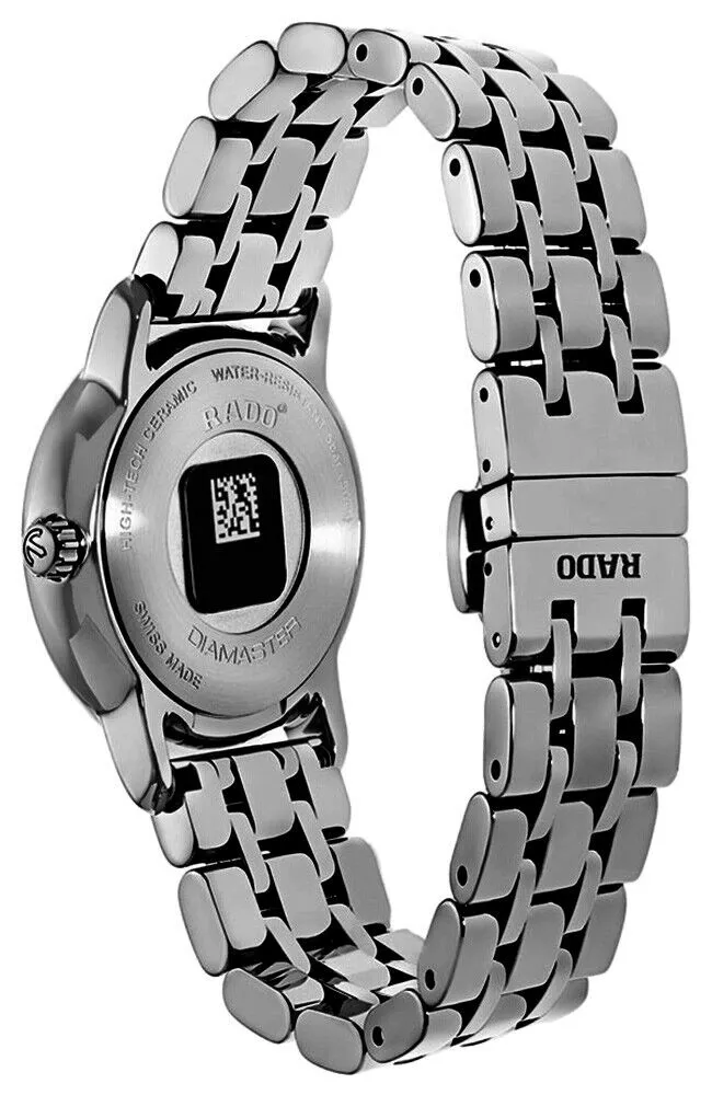 Rado DiaMaster Mini R14064707 Ceramic Womens Watch Deployment Clasp Analog Dial Bracelet Strap Quartz