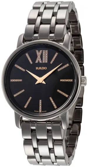 Rado DiaMaster Mini R14064707 Ceramic Womens Watch Deployment Clasp Analog Dial Bracelet Strap Quartz