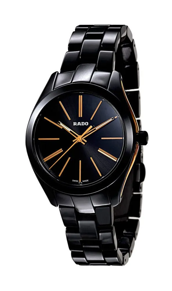 Rado HyperChrome Black Ceramic Quartz Ladies Watch R32214152
