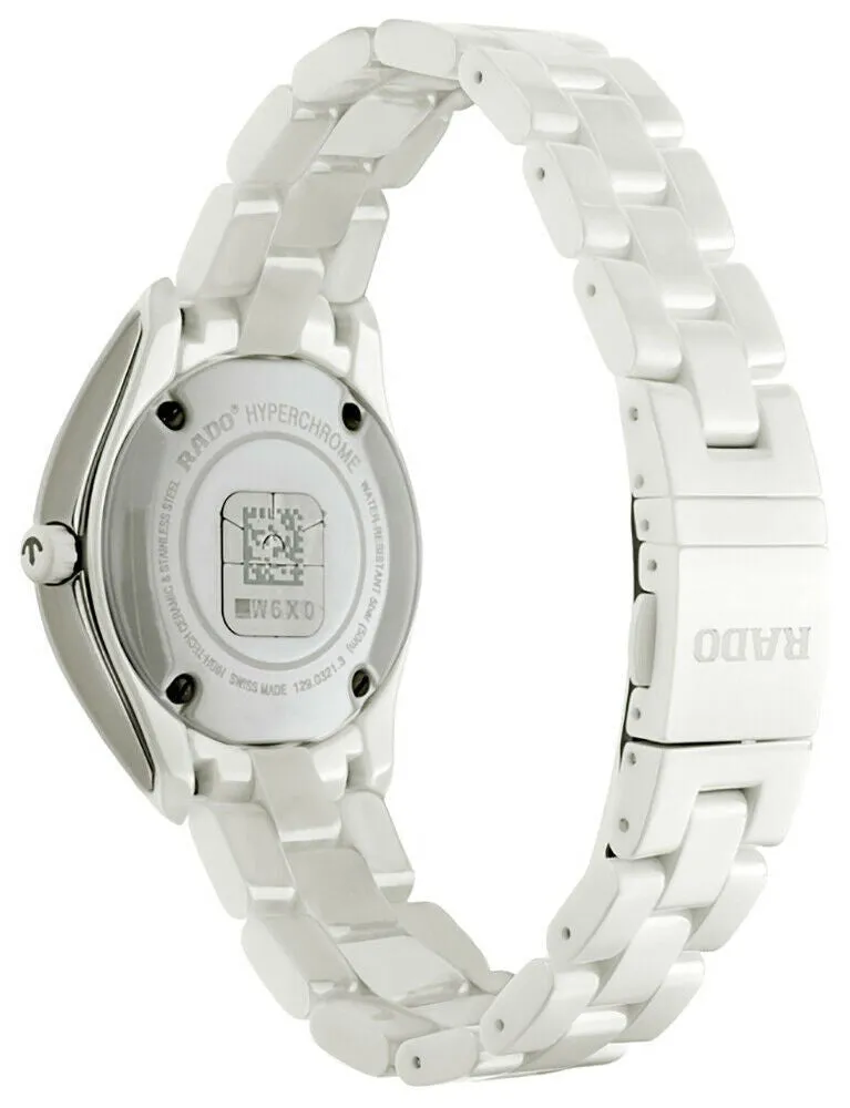 Rado HyperChrome White Ceramic R32321012 Womens Watch Sapphire Crystal Quartz