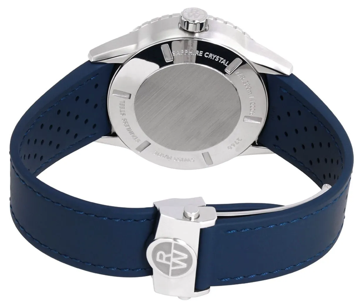 Raymond Weil Freelancer Automatic Stainless Steel Blue Dial Blue Rubber Strap Date Divers Mens Watch 2760-SR3-50001