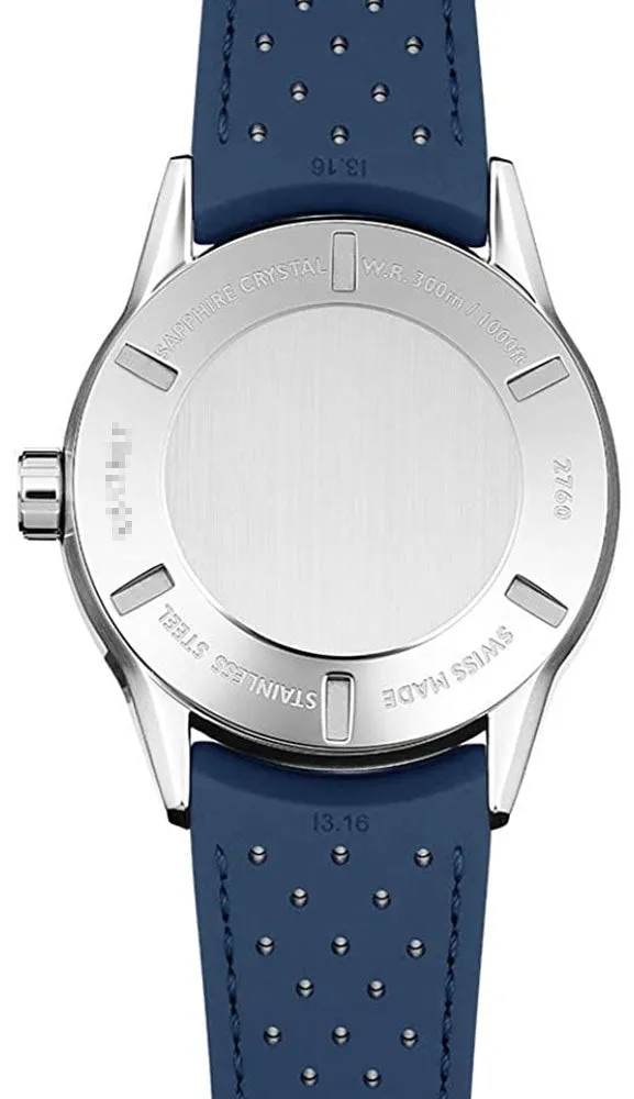 Raymond Weil Freelancer Automatic Stainless Steel Blue Dial Blue Rubber Strap Date Divers Mens Watch 2760-SR3-50001
