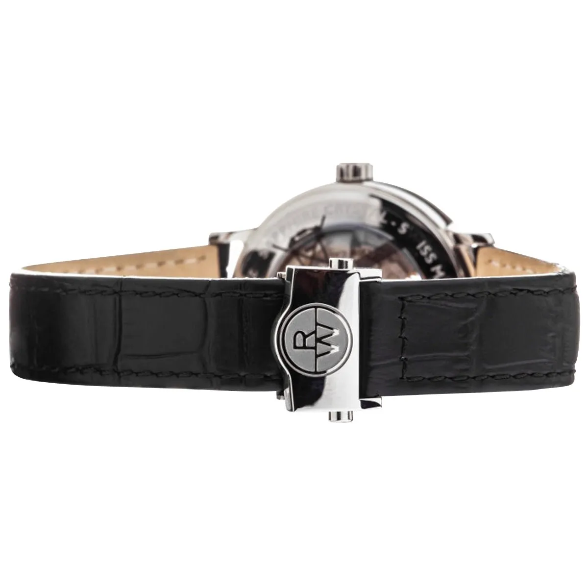 Raymond Weil Maestro Automatic Stainless Steel Silver Dial Black Leather Strap Mens Watch 2227-STC-65001